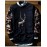 Men's Casual/Daily Simple Regular Hoodies,Print Blue High Neck Long Sleeve Cotton Fall / Winter Medium Micro-elastic