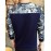 Men's Print / Color Block Casual / Plus Size SweatshirtPolyester Long Sleeve Black / Blue / White