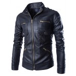 Men's Casual Long Sleeve Regular Jacket (Calfskin)