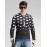 Men's Daily/Sports/Holiday Simple Sweatshirt Geometric Black Round Neck Long Sleeve Cotton/Polyester All Seasons