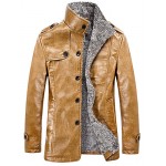 Men PU Top , Fleece Lining