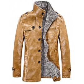 Men PU Top , Fleece Lining