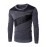 Men's Patchwork Casual / Sport Hoodie & Sweatshirt,Cotton Long Sleeve Black / Gray