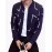 Men's Fashion Irregular Shaped Printing Slim Fit Casual Sport Cardigan Sweatshirt; Casual/Plus Size/Sport