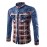 Men's Plaids & Checks Long Sleeve Top , Cotton / Denim Casual