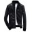 Men's Fashion Solid Stand Collar Slim Fit Casual Leather Jacket,PU / Solid