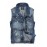 Men's Fashion Casual Solid Blue Sleeveless Jacket, Regular Denim / Jean WearFashion Blue Color All Seasons Men's Fashion Wear