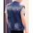 Men's Sleeveless Casual Jacket,Cotton Solid Blue