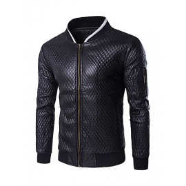 Men's Long Sleeve Casual Jacket,Cotton Solid Black Men's Long Sleeve Casual Jacket,Cotton Solid Black