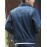 Men's Long Sleeve Casual Jacket,Cotton Solid Blue