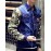 Men's Lapel Print Casual Denim Jacket