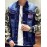 Men's Lapel Print Casual Denim Jacket