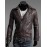 Men's Casual Slim Motorcycle PU Outerwear , Lined