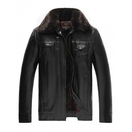 Men PU / Faux Leather Top , Lined