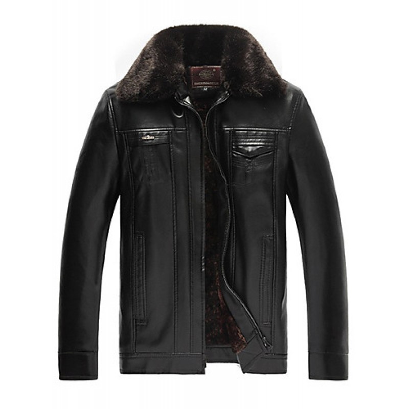 Men PU / Faux Leather Top , Lined