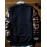 Men's Casual/Daily Simple Regular Hoodies,Print Blue High Neck Long Sleeve Cotton Fall / Winter Medium Micro-elastic