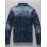 Men's Long Sleeve Casual Jacket,Cotton Solid Blue