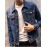 Men's Long Sleeve Casual Jacket,Cotton Solid Blue