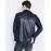 Men's European Style Fashion Double Pocket Slim Fit Motorcycle Leather Jacket