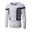 Men's Casual/Daily / Sports Simple / Active Regular Hoodies,Color Block Blue / White / Black Round Neck Long Sleeve Cotton Spring / Fall