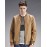 Men's Long Sleeve Casual / Sport JacketPU / Polyester Solid Black / Blue / Brown
