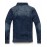 Men's Long Sleeve Casual Jacket,Cotton Solid Blue