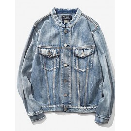 Men's Casual/Daily Simple Jackets,Solid Shirt Coll..