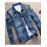 Men's Long Sleeve Casual Jacket,Cotton Solid Blue