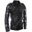 Men's Long Sleeve Casual Jacket,PU / Cotton Print Black