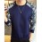 Men's Print / Color Block Casual / Plus Size SweatshirtPolyester Long Sleeve Black / Blue / White