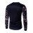 Men's Plus Size / Casual/Daily / Sports Simple / Tops Regular Hoodies,Animal Print / Color Block Blue / White / Black Round NeckLong