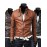 Men Stand Collar Slim Leisure Long Sleeve JacketTop , Belt Not Included