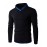 Men's Solid Casual / Sport Hoodie & Sweatshirt,Cotton Long Sleeve Black / Blue