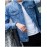 Men's Long Sleeve Casual Jacket,Cotton Solid Blue